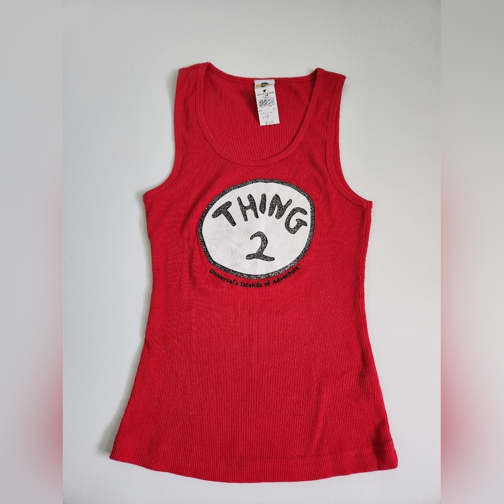 THING 2 Universal Studios Women's red tank‎ top NWT